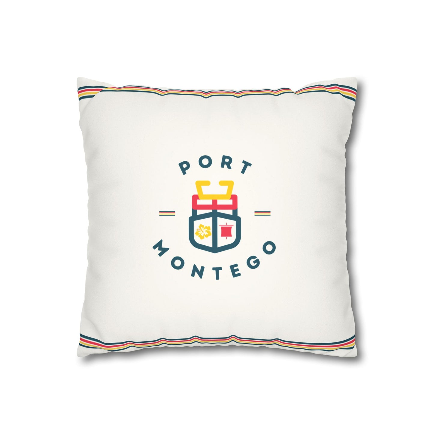 Port Montego Faux Suede Square Pillowcase