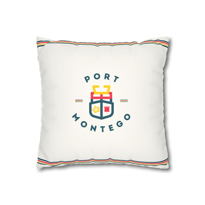 Port Montego Faux Suede Square Pillowcase