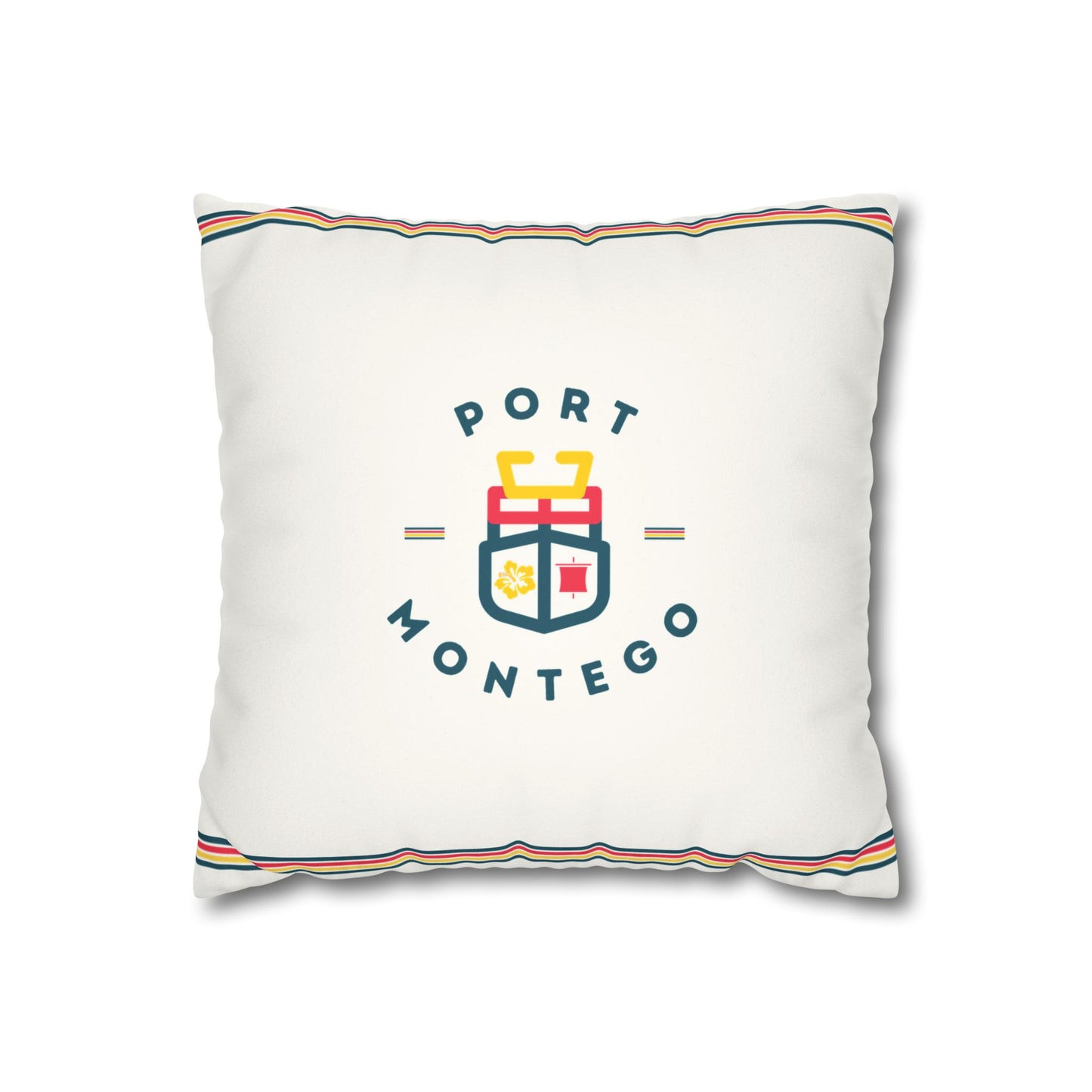 Port Montego Faux Suede Square Pillowcase