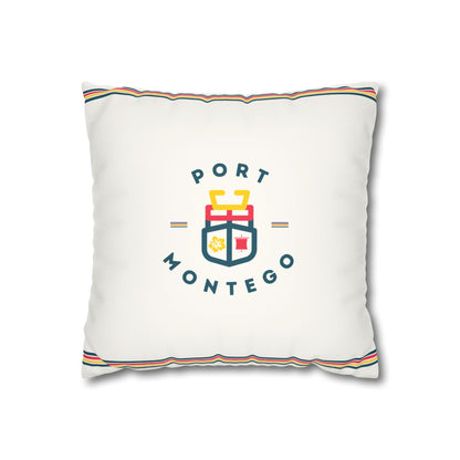 Port Montego Faux Suede Square Pillowcase