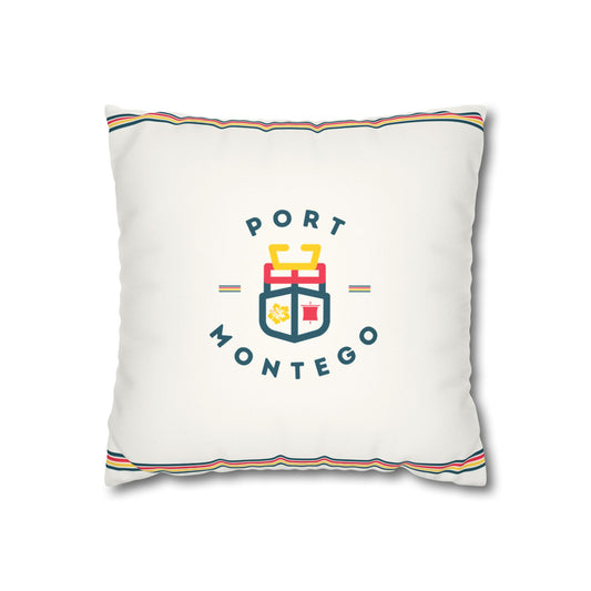 Port Montego Faux Suede Square Pillowcase